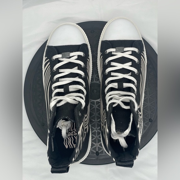 NEW PF Flyers Let It Flow Allston x Chillhouse Hi Top Platform Lace Up Shoes - Picture 6 of 9